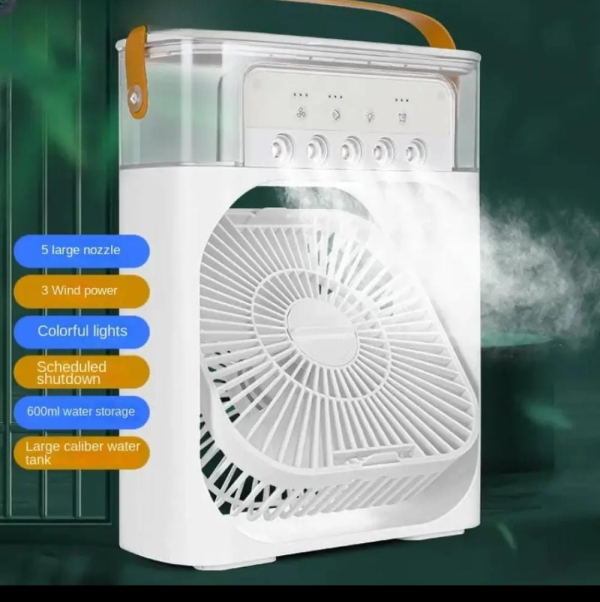 product-image-2 10-Inch Portable Air Conditioner Fan with Mist & LED Light USB | Gadget Tray - Image 7
