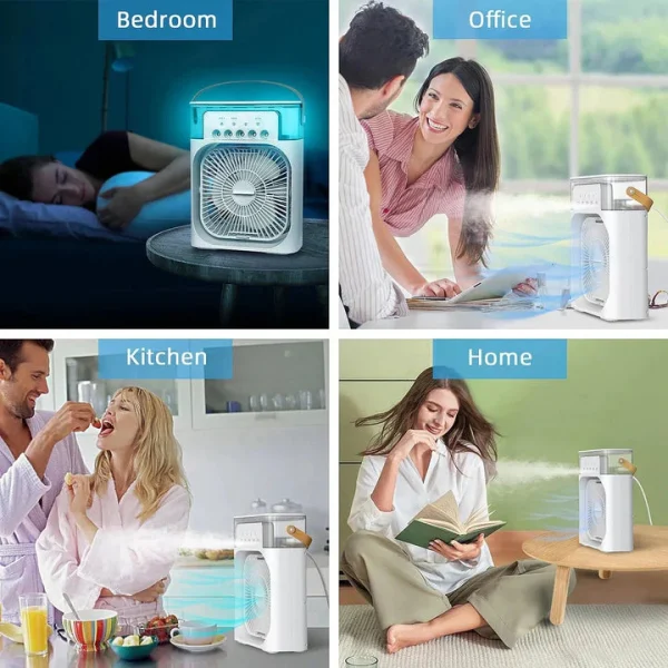 product-image-3 10-Inch Portable Air Conditioner Fan with Mist & LED Light USB | Gadget Tray - Image 4