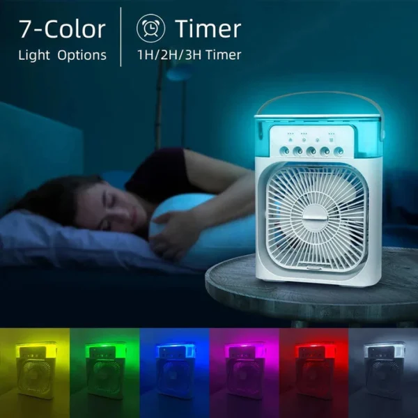 product-image-6 10-Inch Portable Air Conditioner Fan with Mist & LED Light USB | Gadget Tray - Image 3