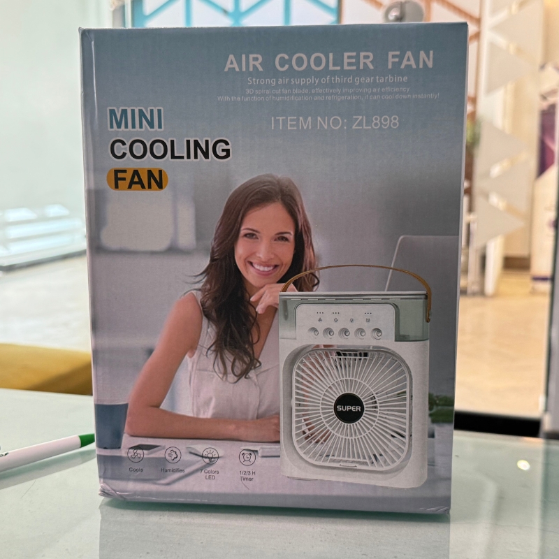 product-image-9 (2) 10-Inch Portable Air Conditioner Fan with Mist & LED Light USB | Gadget Tray - Image 2