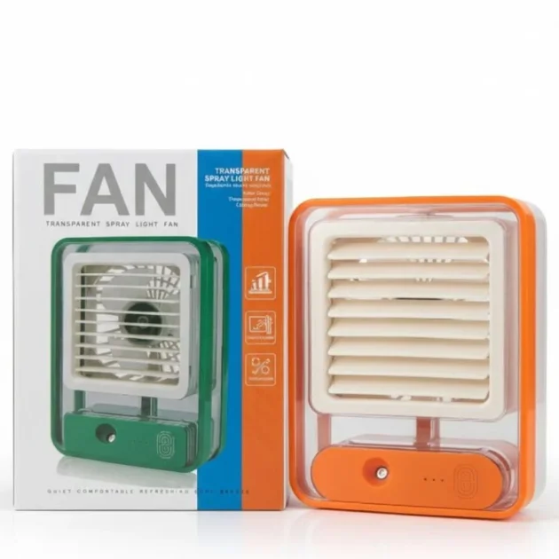 Portable USB Air Cooler Fan 3-Speed with Mist & LED | Gadget Tray