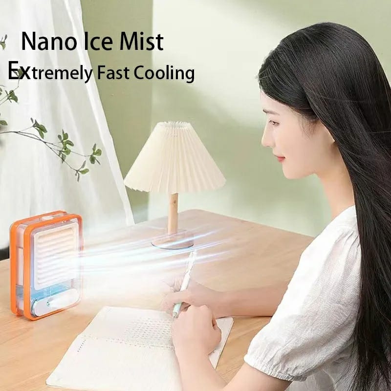 product-image-2 (5) Portable USB Air Cooler Fan 3-Speed with Mist & LED | Gadget Tray - Image 4