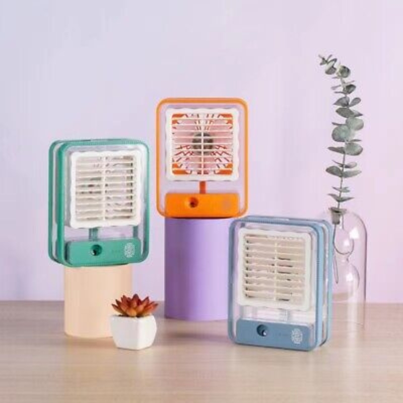 product-image-3 (5) Portable USB Air Cooler Fan 3-Speed with Mist & LED | Gadget Tray - Image 3