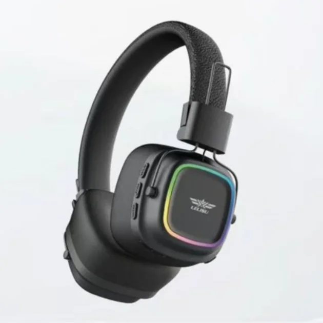 lelisu ls 258 wireless stereo headphones bluetooth 5.4 with led & mic | gadget tray